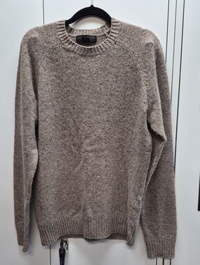 The Men's Store Heathered Taupe Crewneck Sweater
